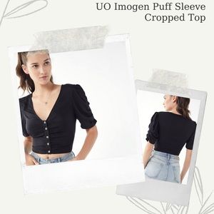 UO Imogen Puff Sleeve Cropped Top